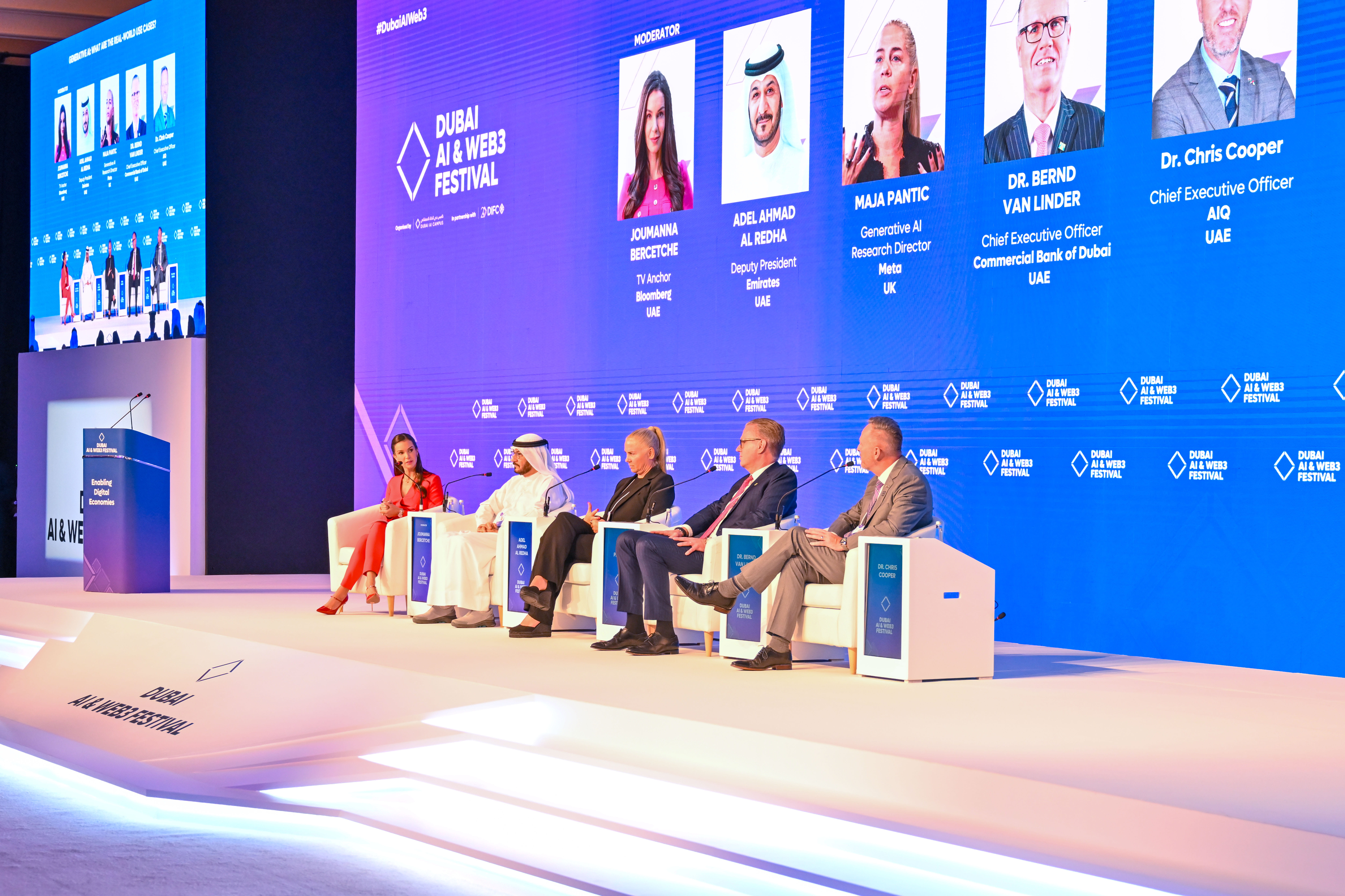 Hamdan bin Mohammed attends the opening of the inaugural edition of the  Dubai AI & Web3 Festival